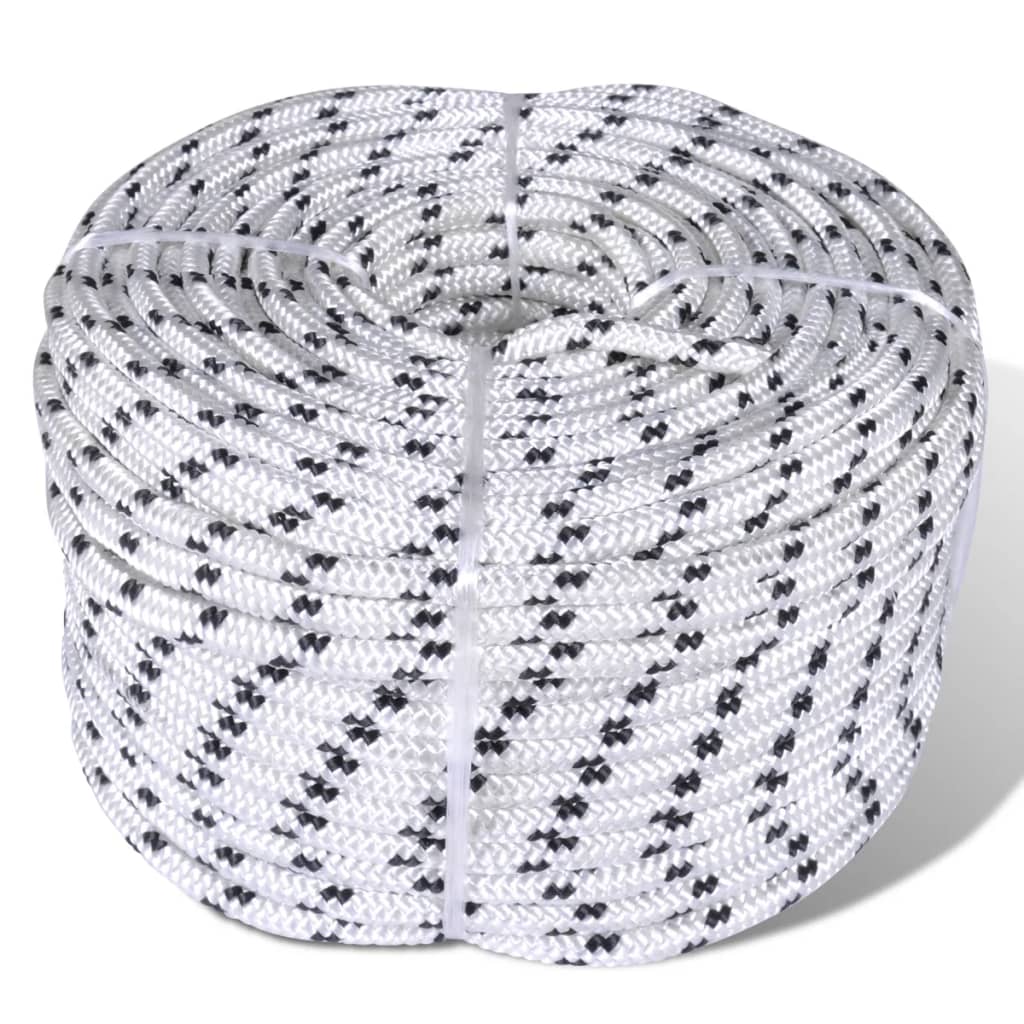 VidaXL Polyester-Geflecht-Bootsseil 12 mm x 50 m
