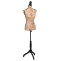 VidaXL Mannequin-Torso, Frau, Jute, braun-schwarz