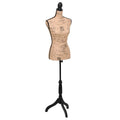 VidaXL Mannequin-Torso, Frau, Jute, braun-schwarz
