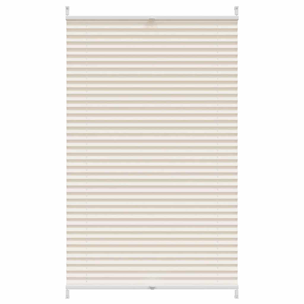 Vidaxl plisséjaloezie 70x125 cm crème