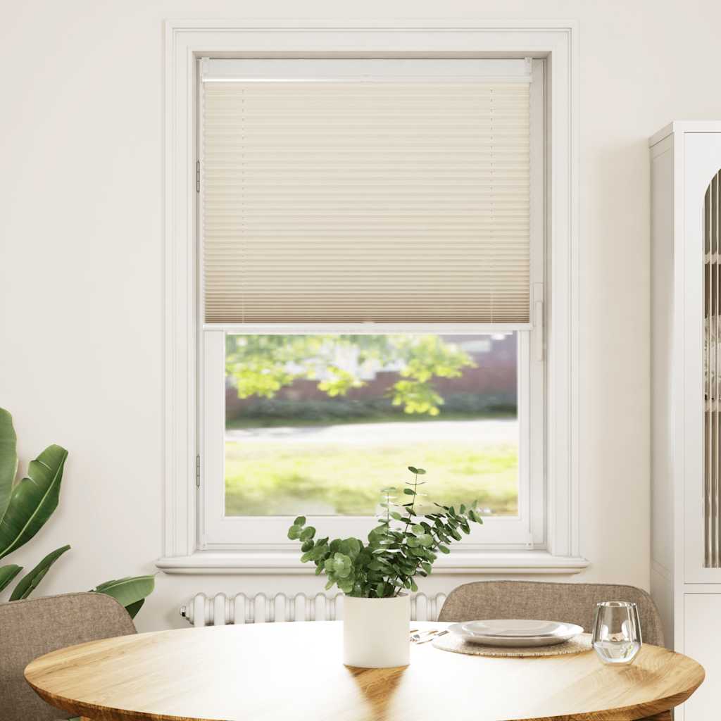 Vidaxl plissé rolgordijn 90x150 cm creme