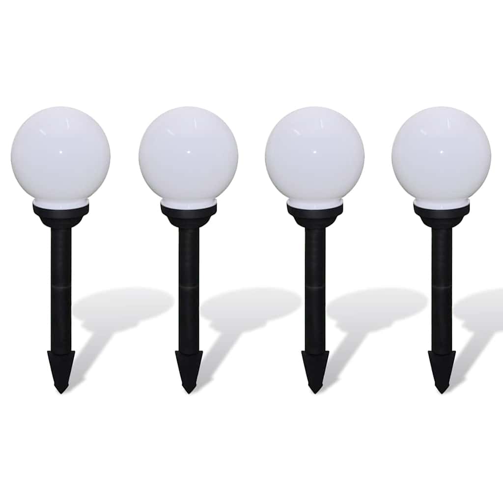 VidaXL Gartenwegleuchten, 4 Stück mit Erdspieß, LED, 15 cm