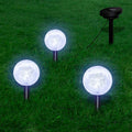VidaXL Solar-Kugelleuchten, 3er-Set LED mit Bodenankern und Solarpanel