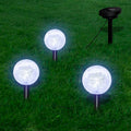 VidaXL Solar-Kugelleuchten, 3er-Set LED mit Bodenankern und Solarpanel