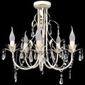 Vidaxl kristallen kroonluchter met wit elegant design (5 lampen)
