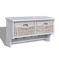 VidaXL Wandregal 60x23,5x33 cm Paulowniaholz Weiß