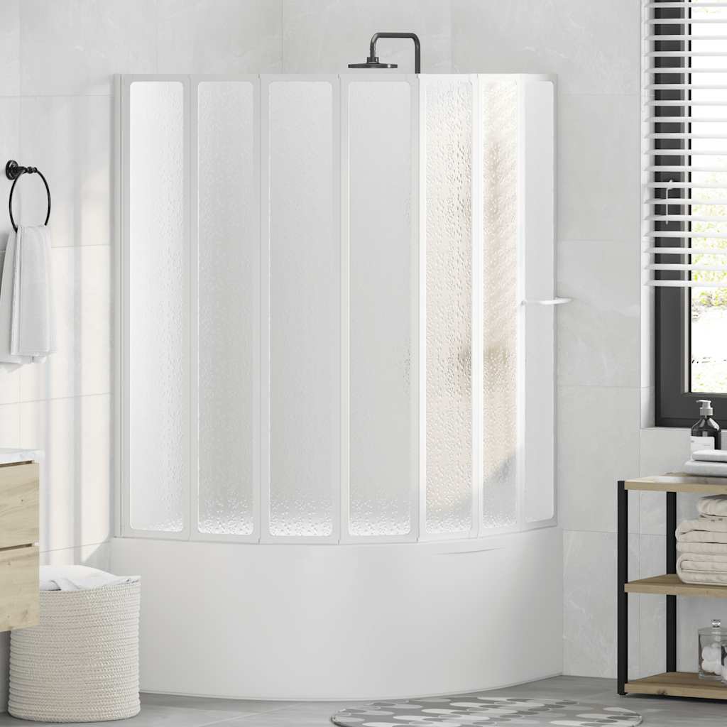 Vidaxl Dusch- und Badebildschirm 140 x 168 cm 7 Panels mit Handstand