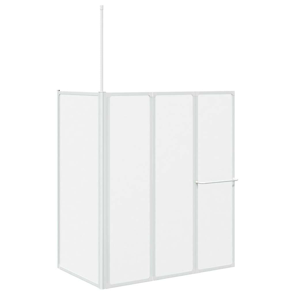 VidaXL Badewannenwand L-förmig 4-teilig, Asphalt 70x120x137 cm
