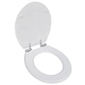 VidaXL WC-Sitz mit Absenkautomatik, schlichtes Design, MDF, weiß