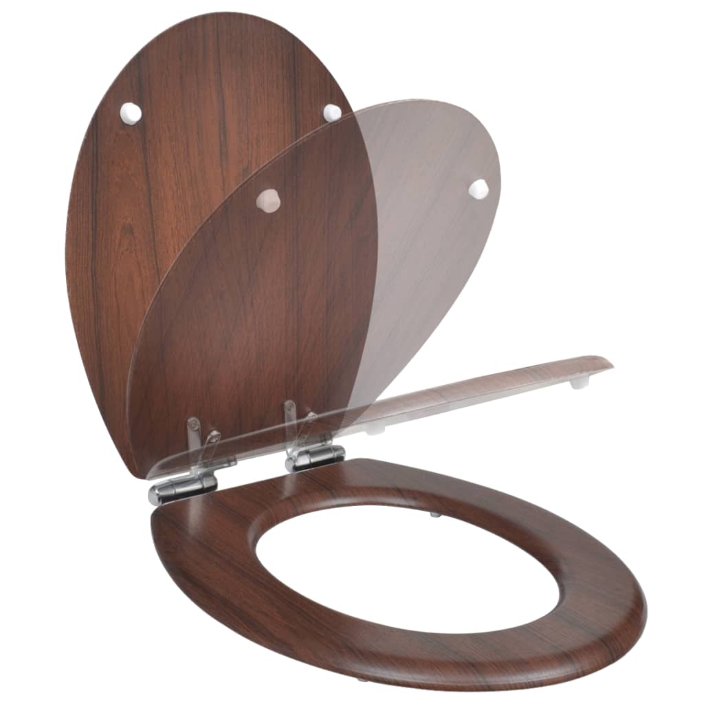 Vidaxx WC-Sitz mit Absenkautomatik, Design MDF, Braun