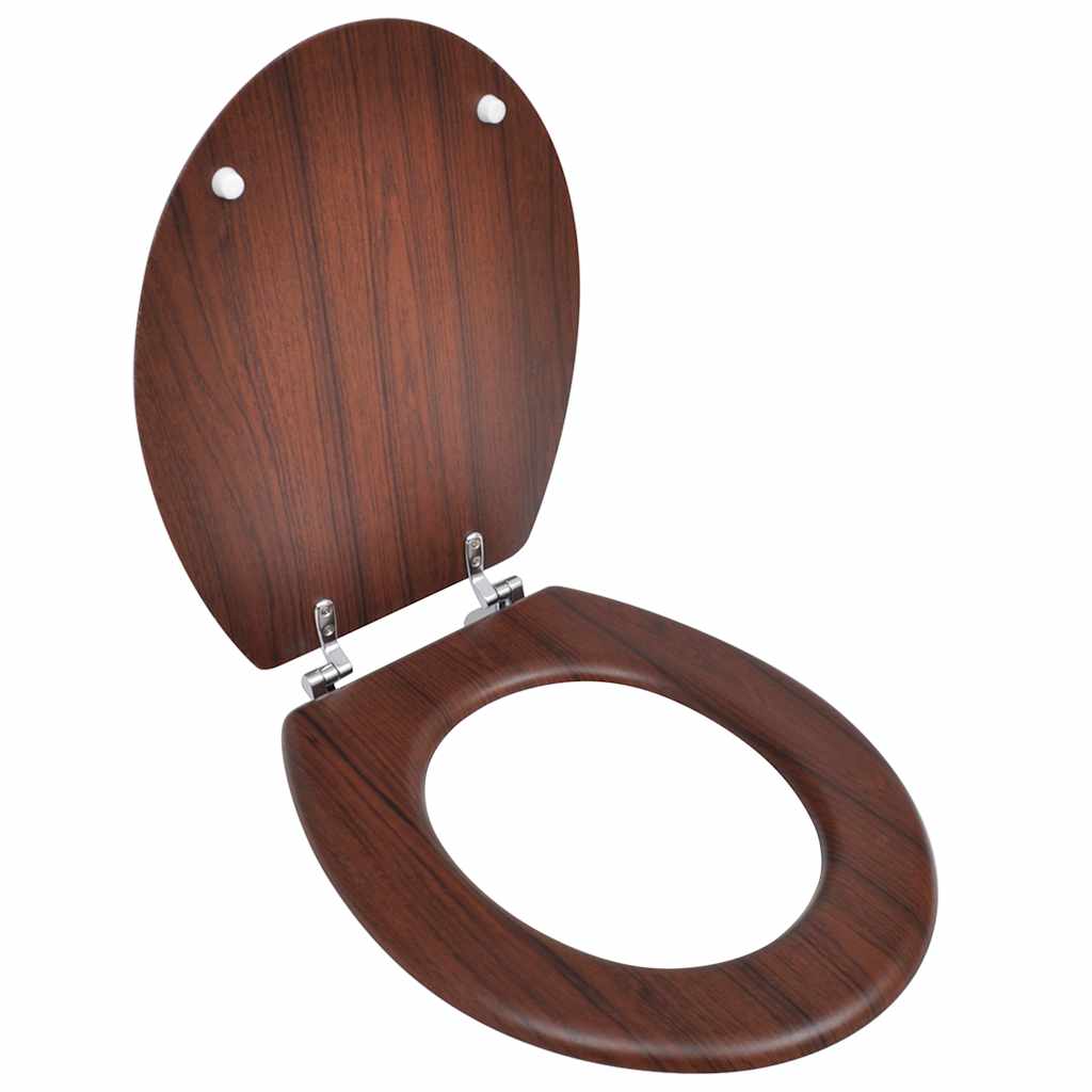 VidaXL WC-Sitz, schlichtes Design, MDF, braun