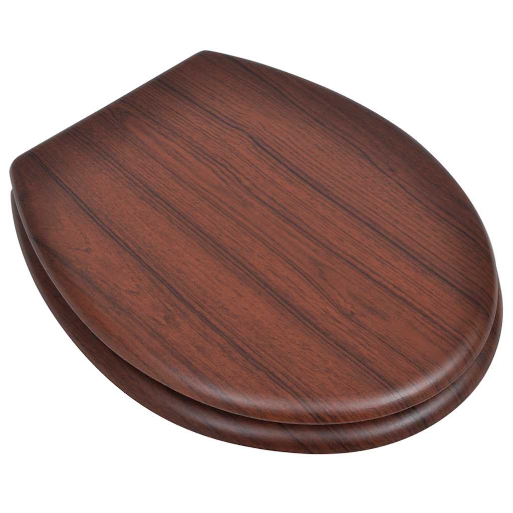 VidaXL WC-Sitz, schlichtes Design, MDF, braun