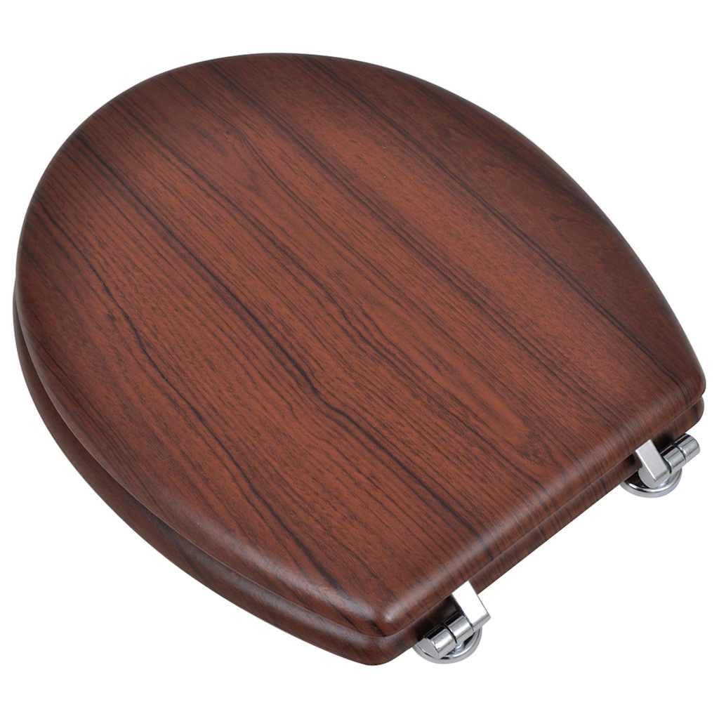 VidaXL WC-Sitz, schlichtes Design, MDF, braun