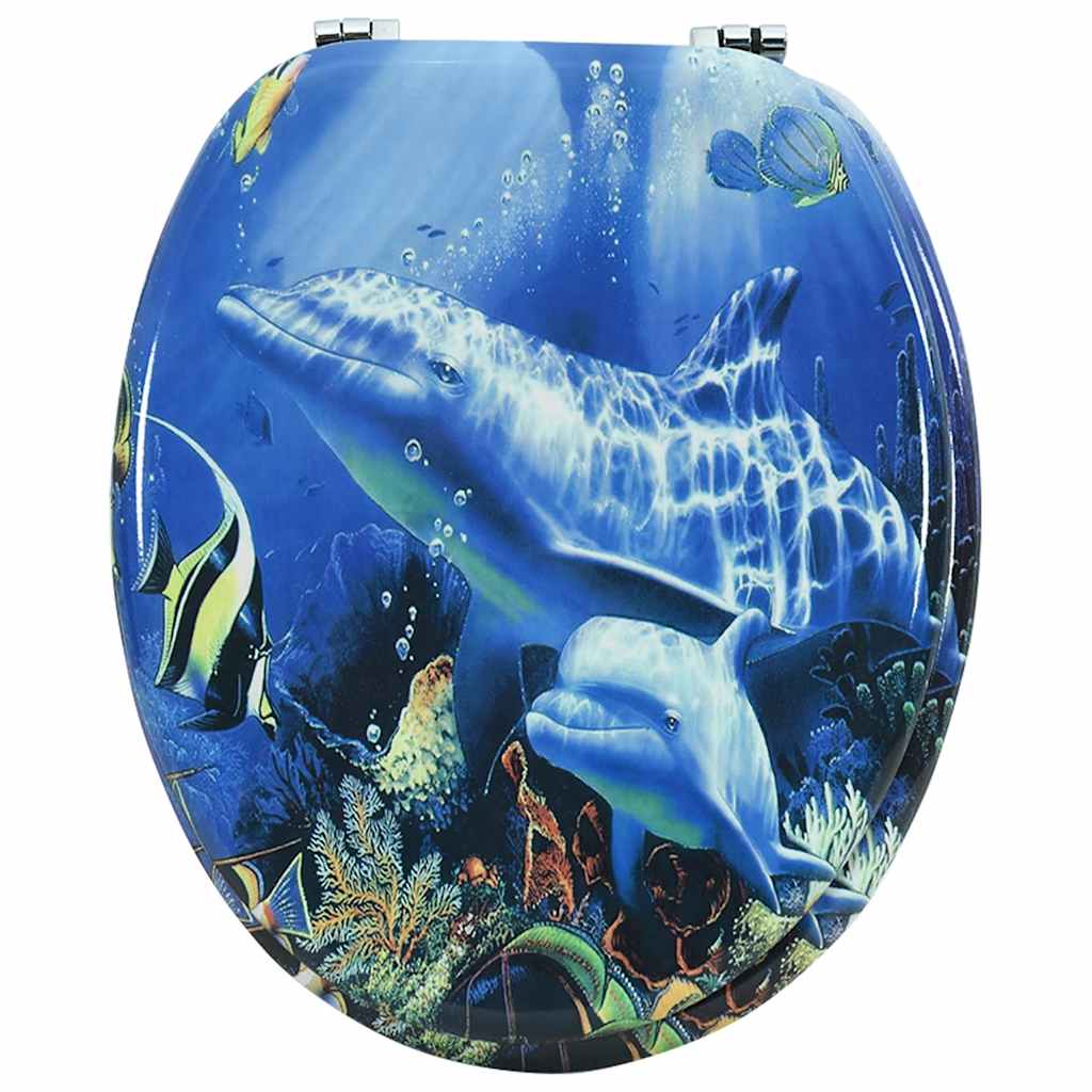 VidaXL Toilettensitz Delfin MDF