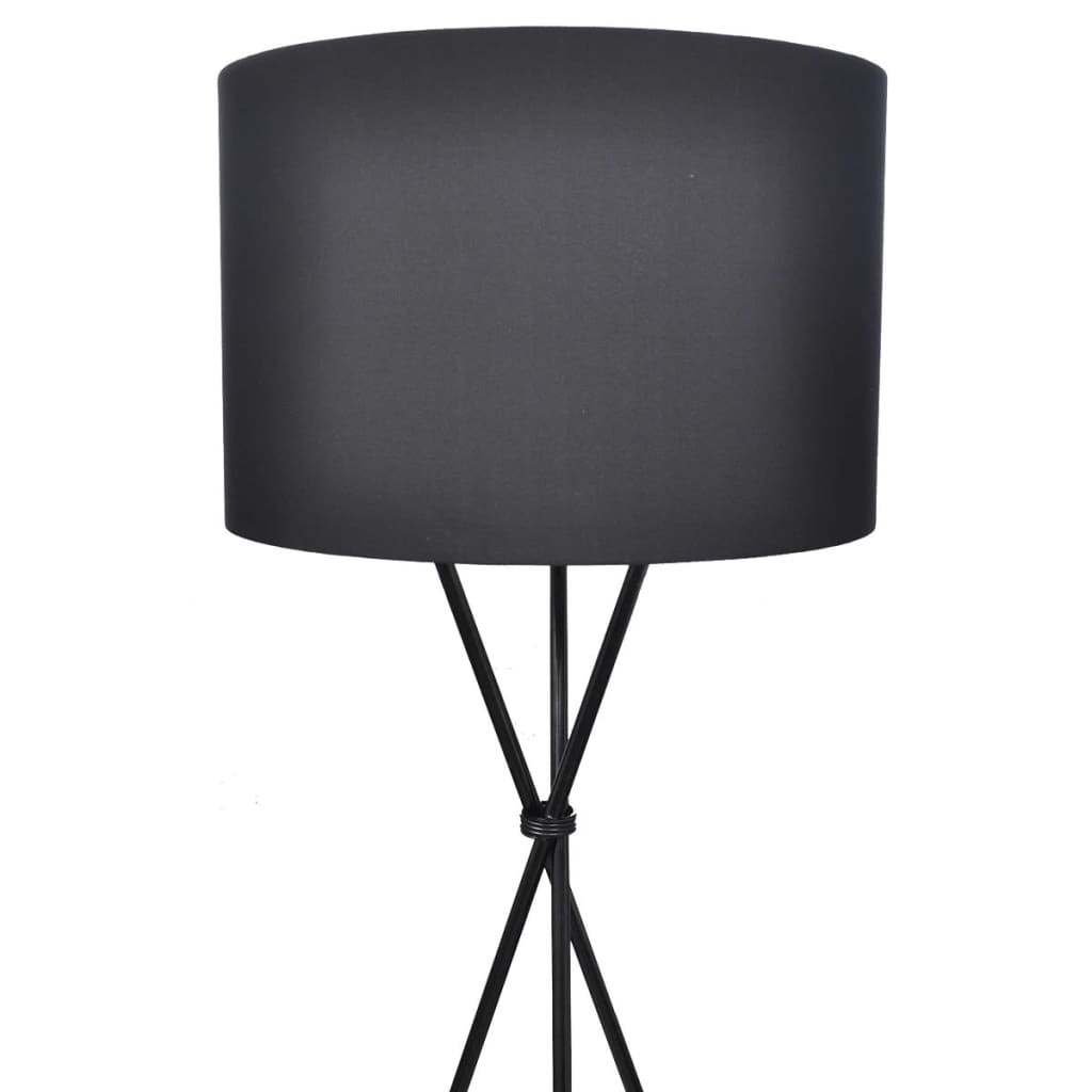 VidaXL Lampenschirm für Stehlampe mit hohem Ständer, Schwarz