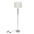 VidaXL Stehlampe mit hohem Fuß und 4 Kugeln, weiß