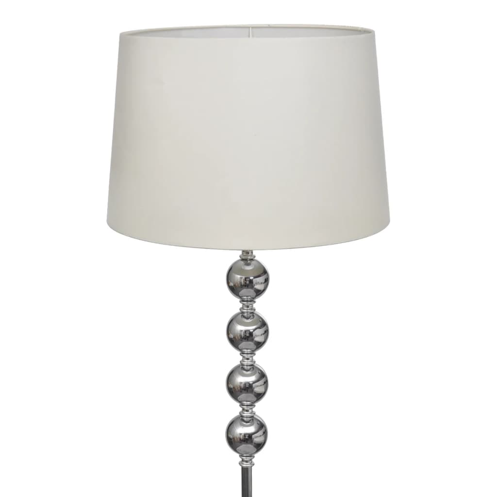 VidaXL Stehlampe mit hohem Fuß und 4 Kugeln, weiß