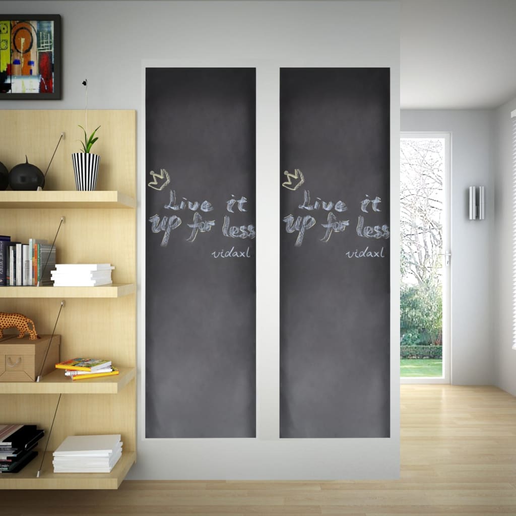 VidaXL Wandaufkleber-Tafel, 2 Rollen Kreide 0,45 x 2 m