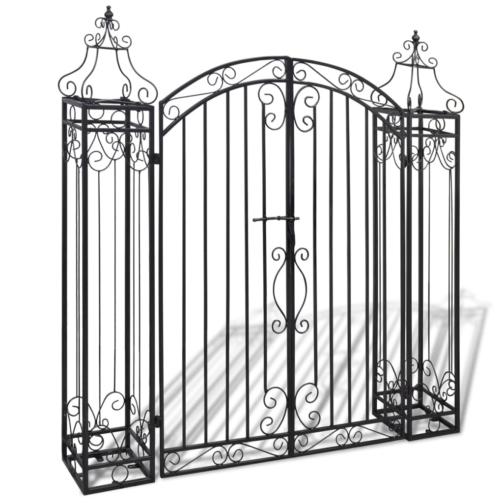 vidaXL Port Deko 112x20,5x134 cm Schmiedeeisen