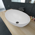VIDAXL WASCHBECKEN OVAL 40x33 cm Keramik Weiß