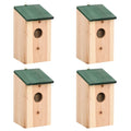 VidaXL Vogelhäuser, 4 Stück, 12 x 12 x 22 cm, Holz