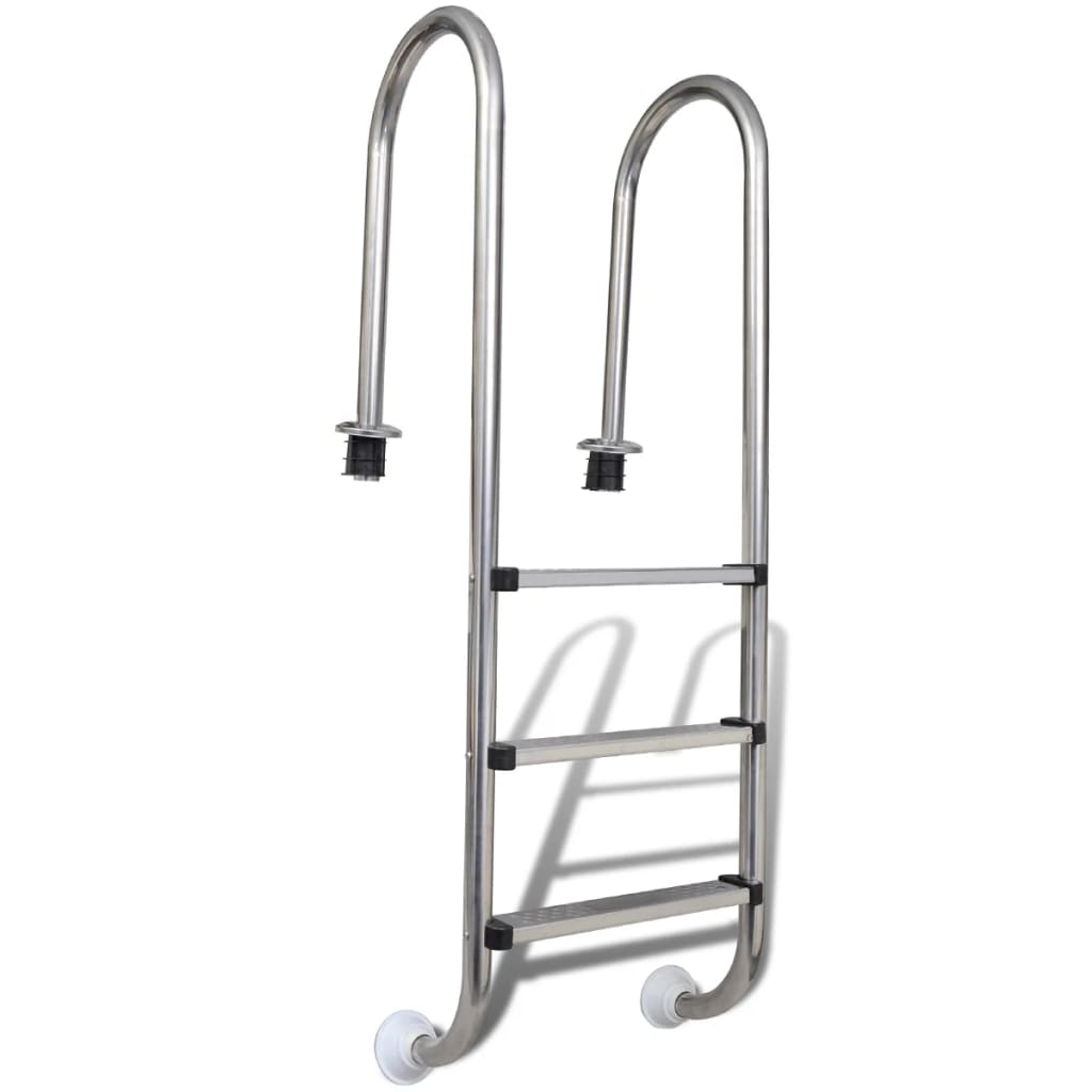 Vidaxl zwembadladder met 3 sporten 120 cm roestvrij staal 304