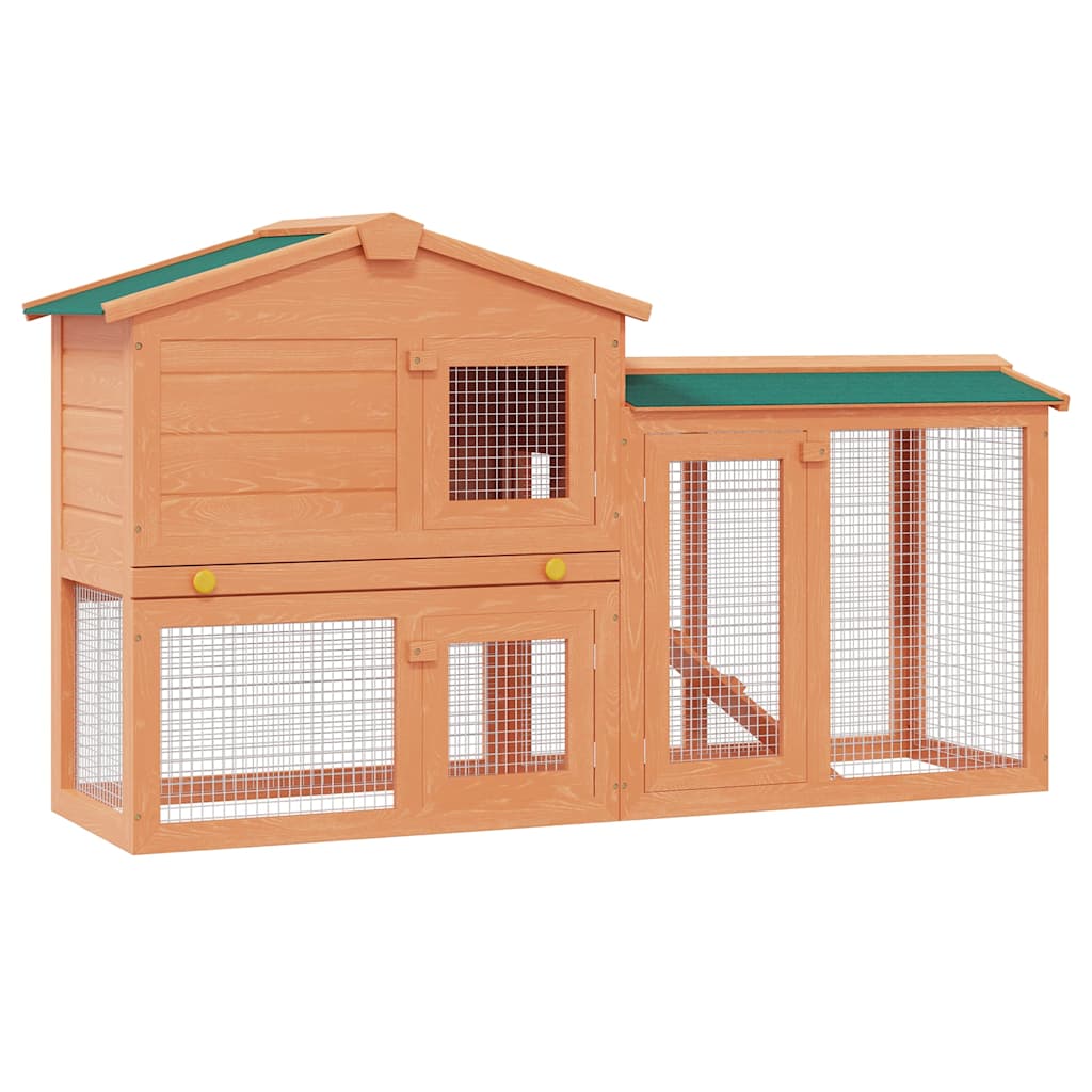 Vidaxl Kaninchen-Loft für obere Hälfte großes Holz