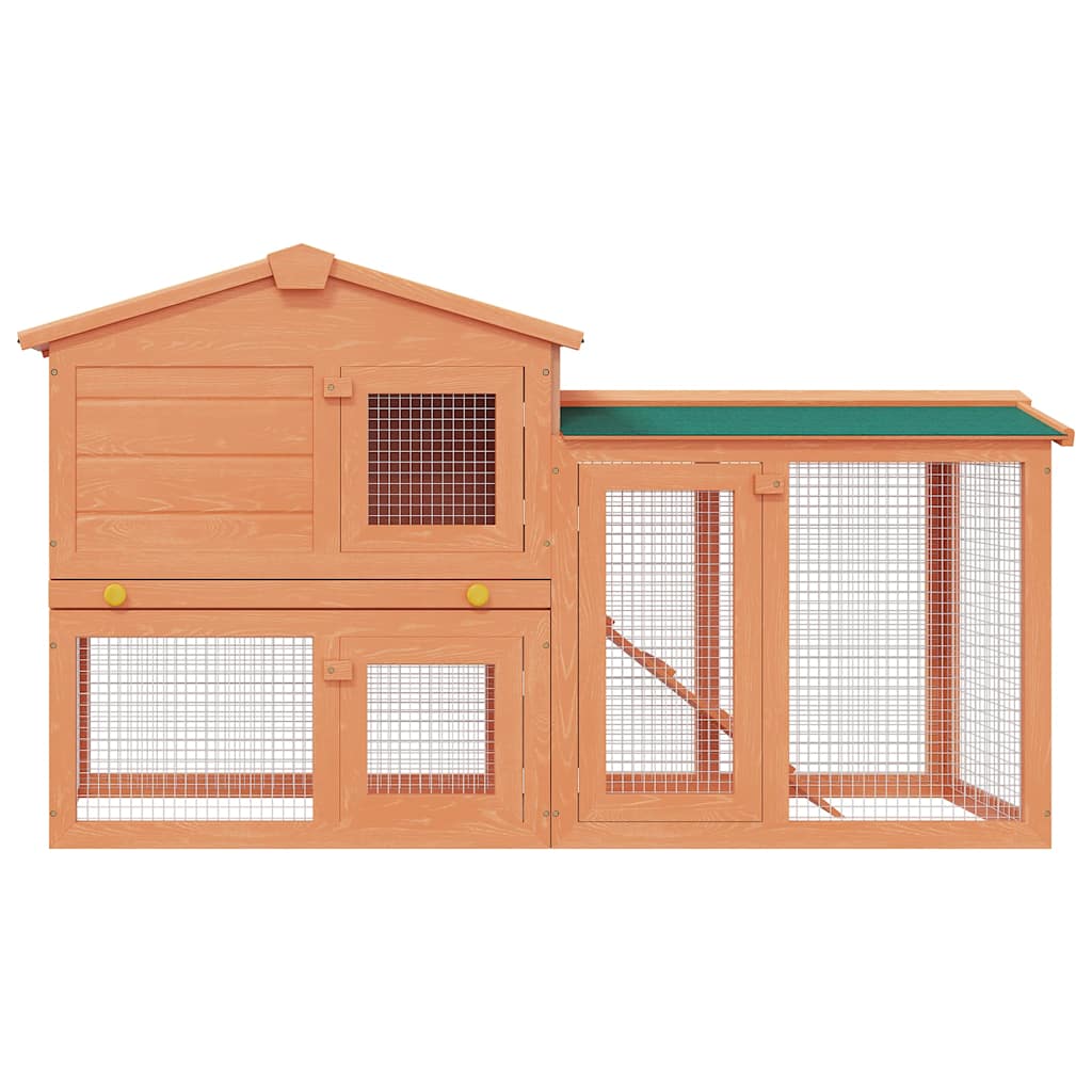 Vidaxl Kaninchen-Loft für obere Hälfte großes Holz