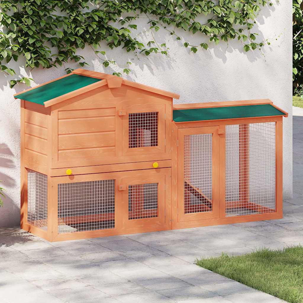 Vidaxl Kaninchen-Loft für obere Hälfte großes Holz