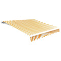 Vidaxl vervangingsdoek voor luifel 400x300 cm polyester geel en wit