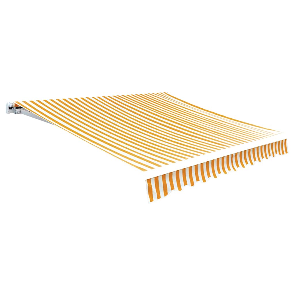 Vidaxl vervangingsdoek voor luifel 400x300 cm polyester geel en wit