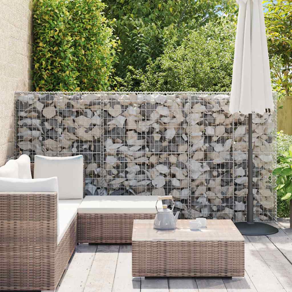 Vidaxl schanskorf met deksels 150x100x30 cm gegalvaniseerd draad