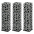 Vidaxl 3-delige schanskorfset 25x25x100 cm gegalvaniseerd draad