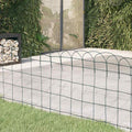 Vidaxl borderafscheiding 25x0,65 m gepoedercoat ijzer