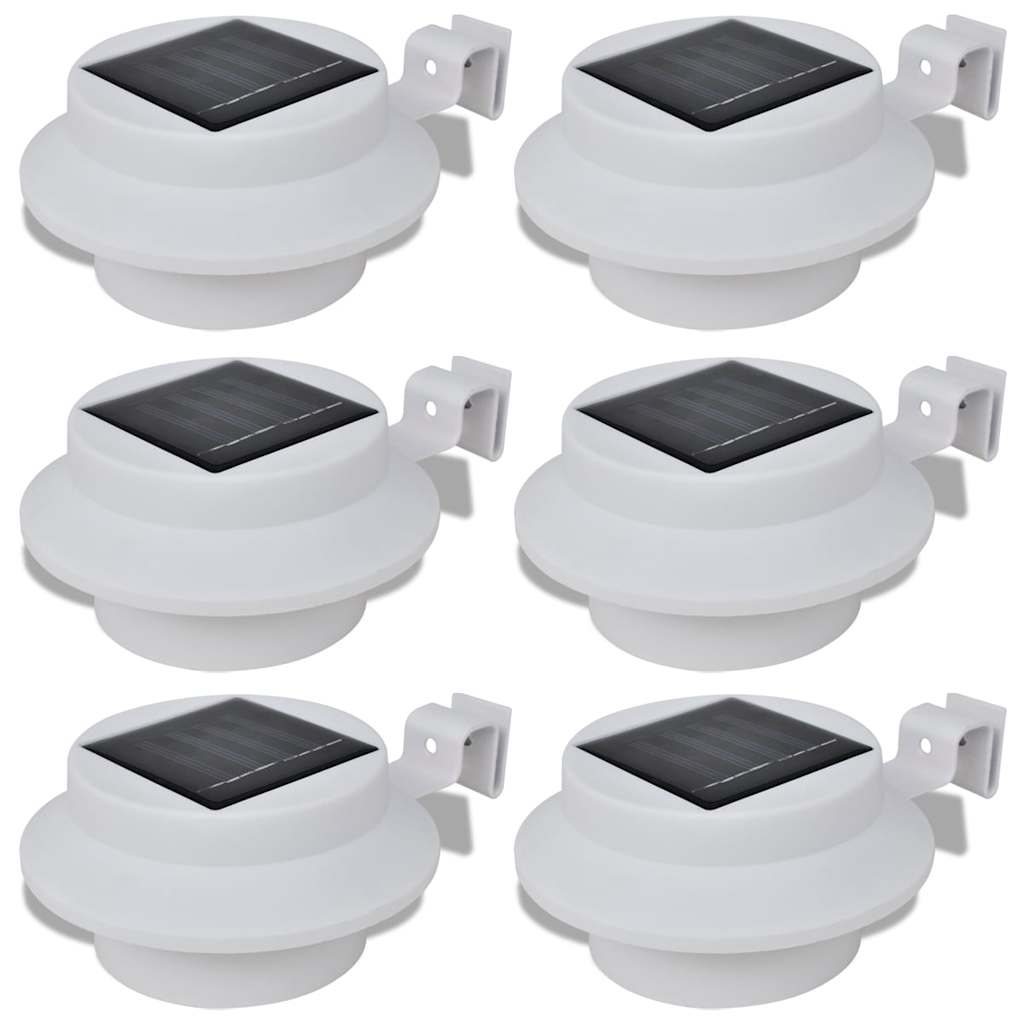 VidaXL Solar-Außenlampen-Set, 6-teilig, Weiß