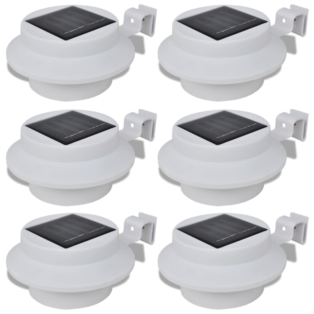 VidaXL Solar-Außenlampen-Set, 6-teilig, Weiß