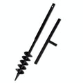 VidaXL Erdbohrer mit Griff und Schraubenkopf (Doppelschraube) 100 mm (Schwarz)
