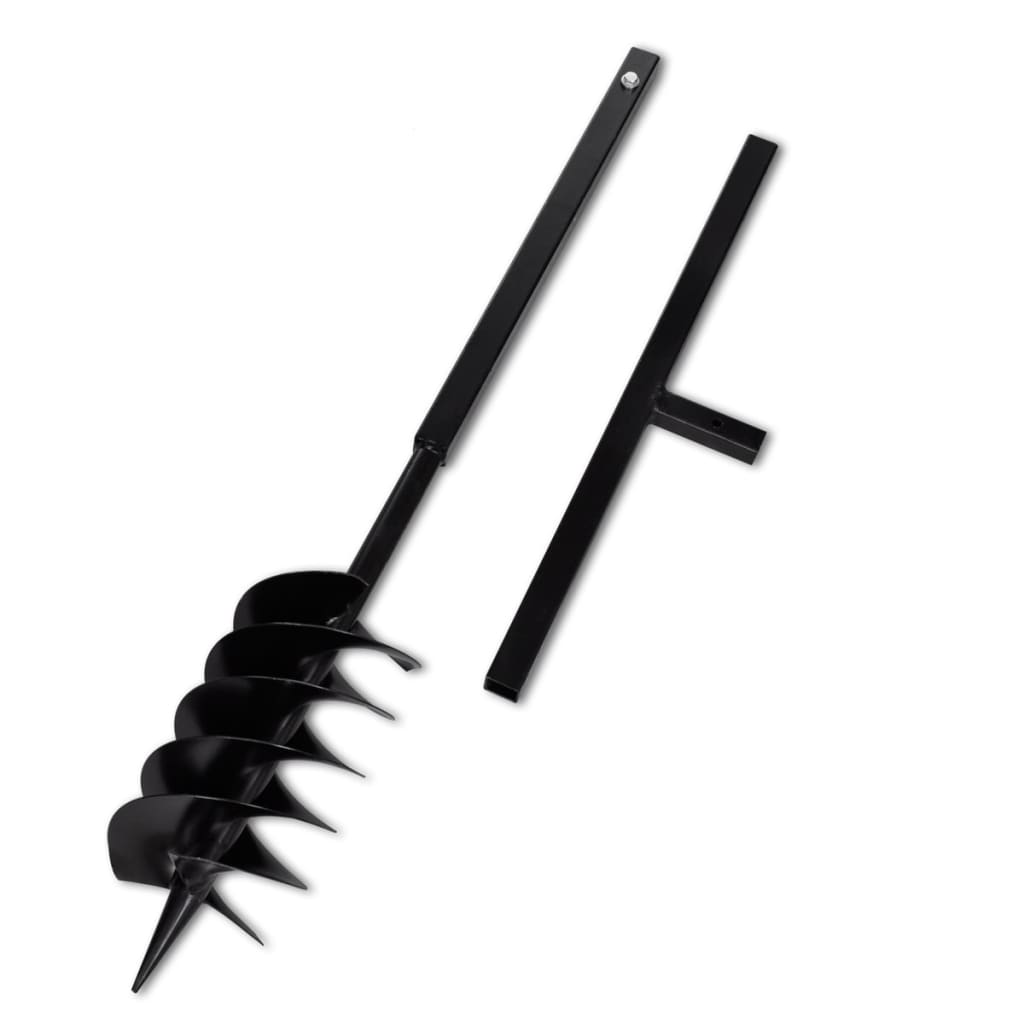 VidaXL Erdbohrer mit Griff und Schraubenkopf 150 mm (Schwarz)