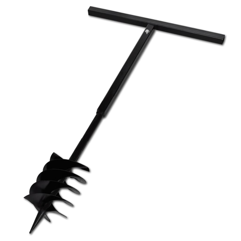 VidaXL Erdbohrer mit Griff und Schraubenkopf 180 mm (Schwarz)