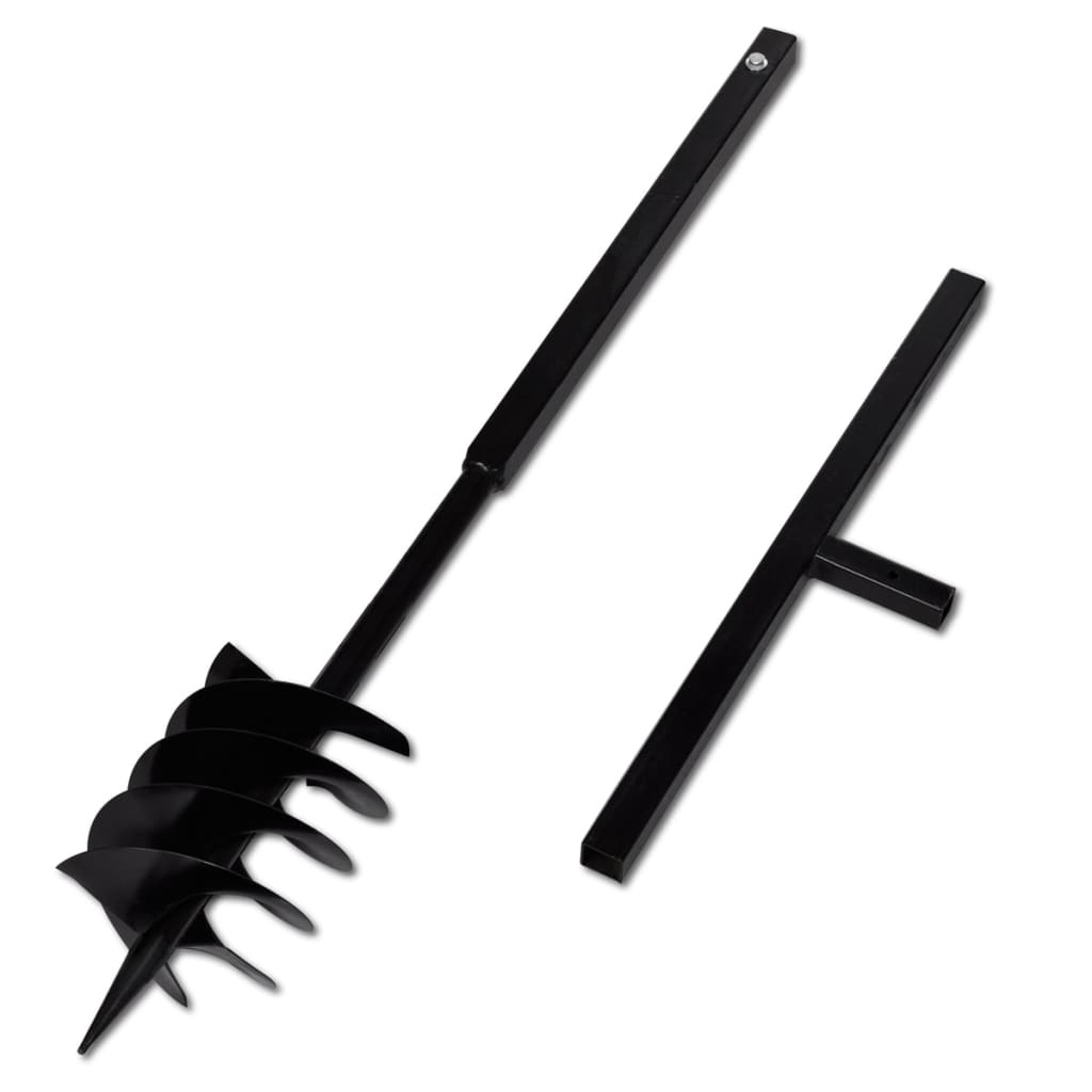 VidaXL Erdbohrer mit Griff und Schraubenkopf 180 mm (Schwarz)