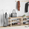 VidaXL Schuhregal mit Bank 2-in-1 Massivholz Kiefer
