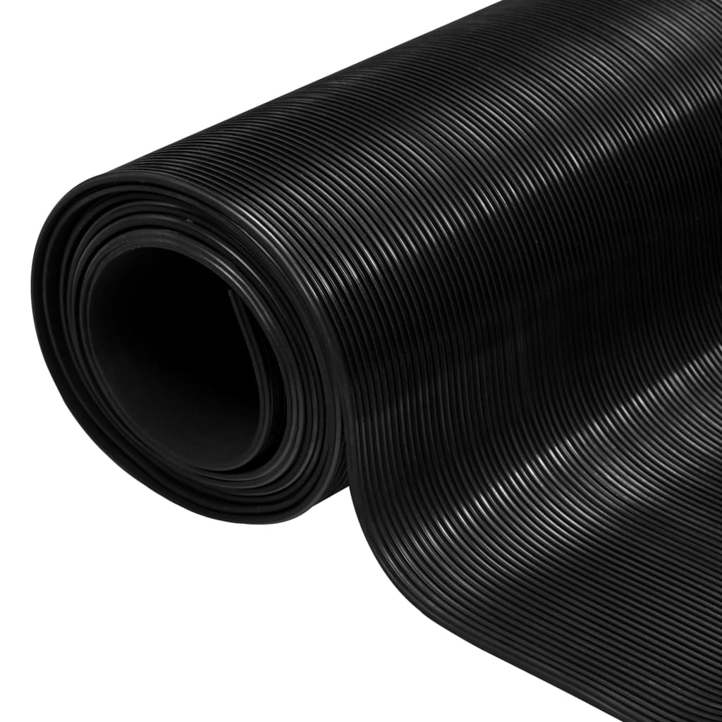 Vidaxx Gummi Anti-Rutsch-Bodenmatte 5x1m fein geriffelt