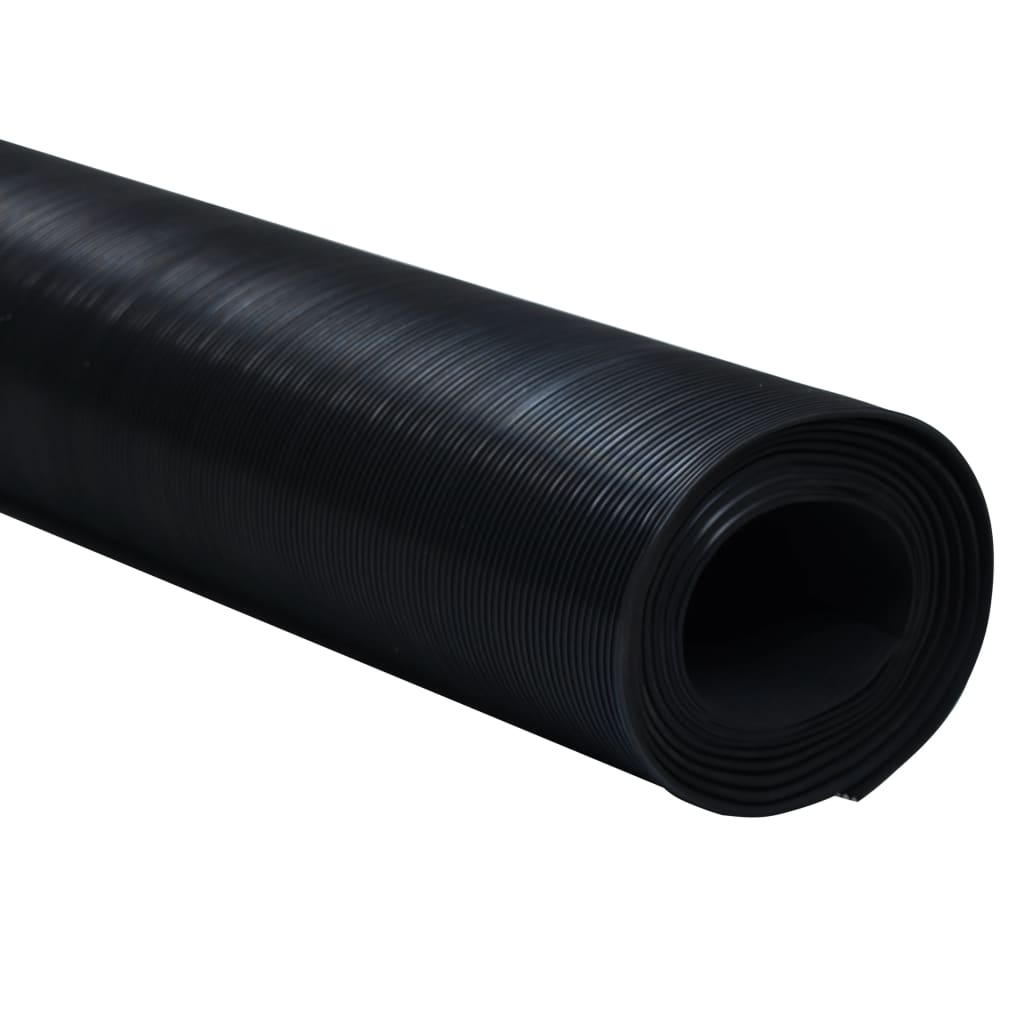 Vidaxx Gummi Anti-Rutsch-Bodenmatte 5x1m fein geriffelt