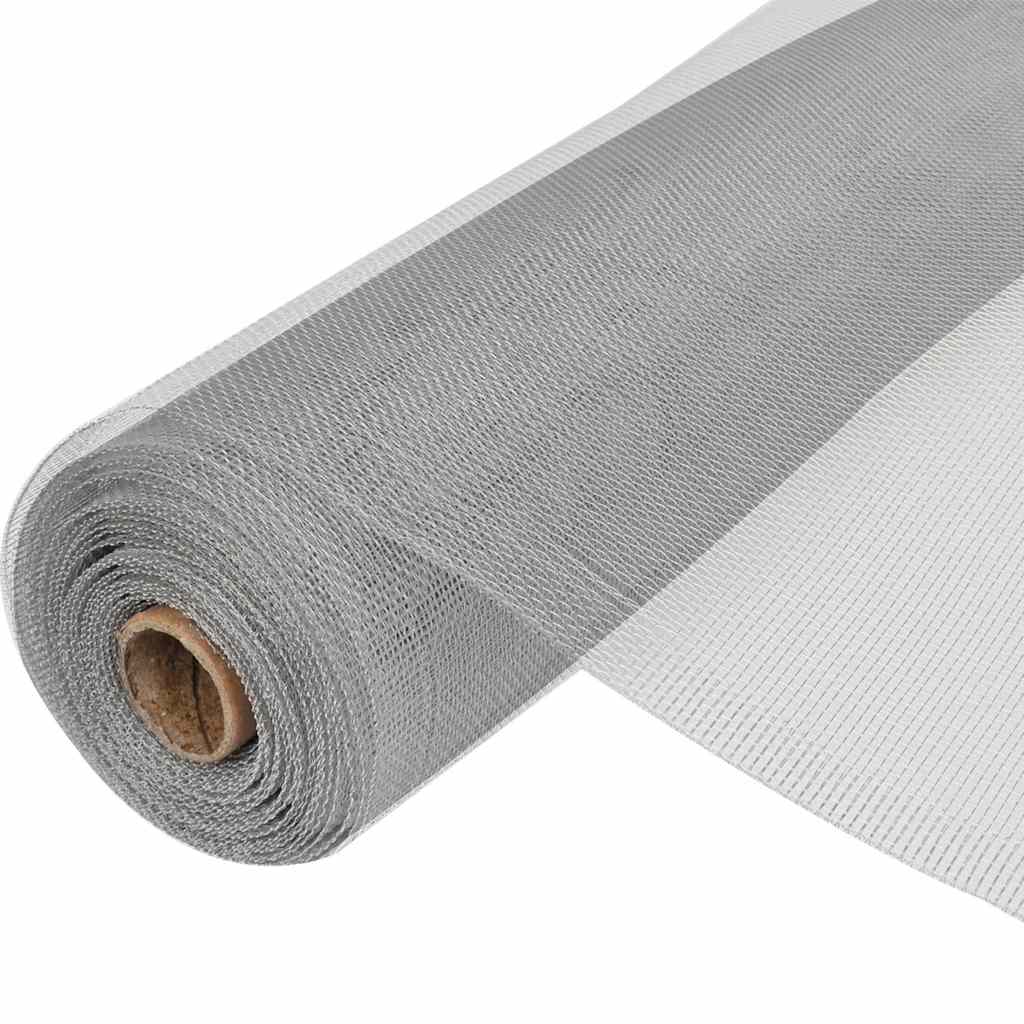 VidaXL Mesh 100x500 cm Aluminium Silberfarben