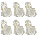 Vidaxl bruiloft stoelhoes crème (6 stuks)