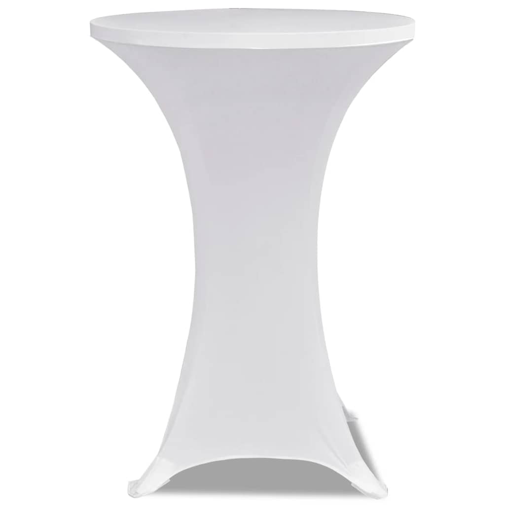 VidaXL Stretch-Hochtischdecke ø70cm Weiß (2 Stück)