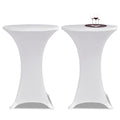 VidaXL Stretch-Hochtischdecke ø70cm Weiß (2 Stück)