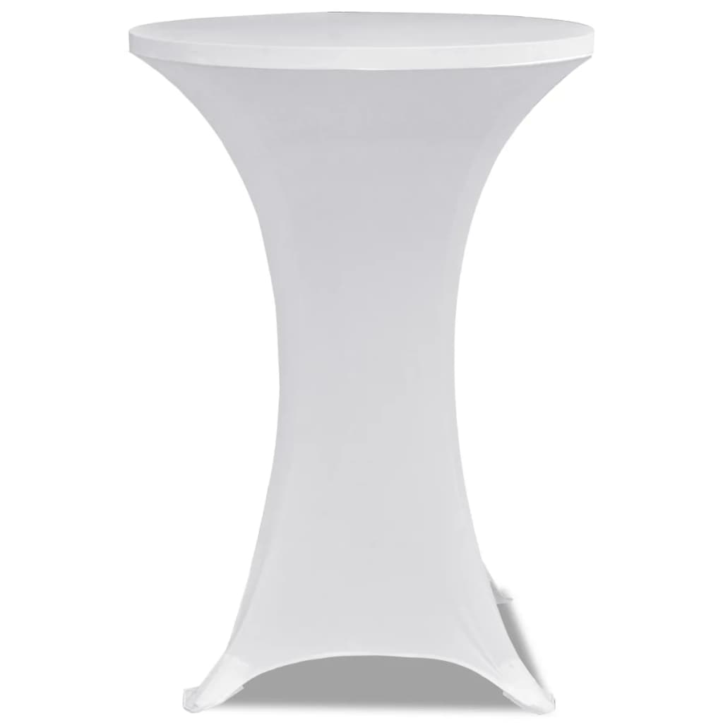 VidaXL Stretch-Stehtischdecke ø80cm Weiß (2 Stück)