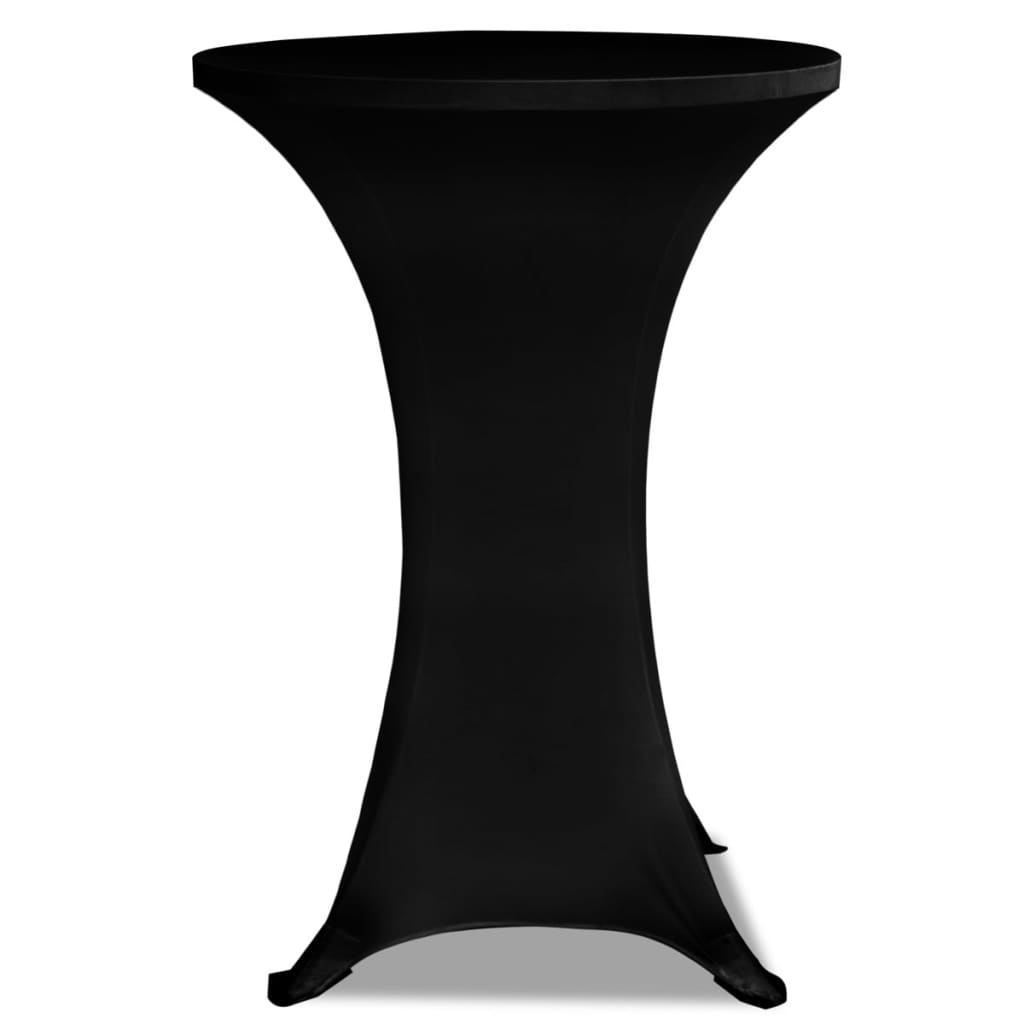 VidaXL Stehtischdecken, 2 Stück, Stretch, ø80 cm, schwarz