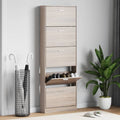 Vidaxl schoenenkast hout met 5 opbergvakken eiken-look